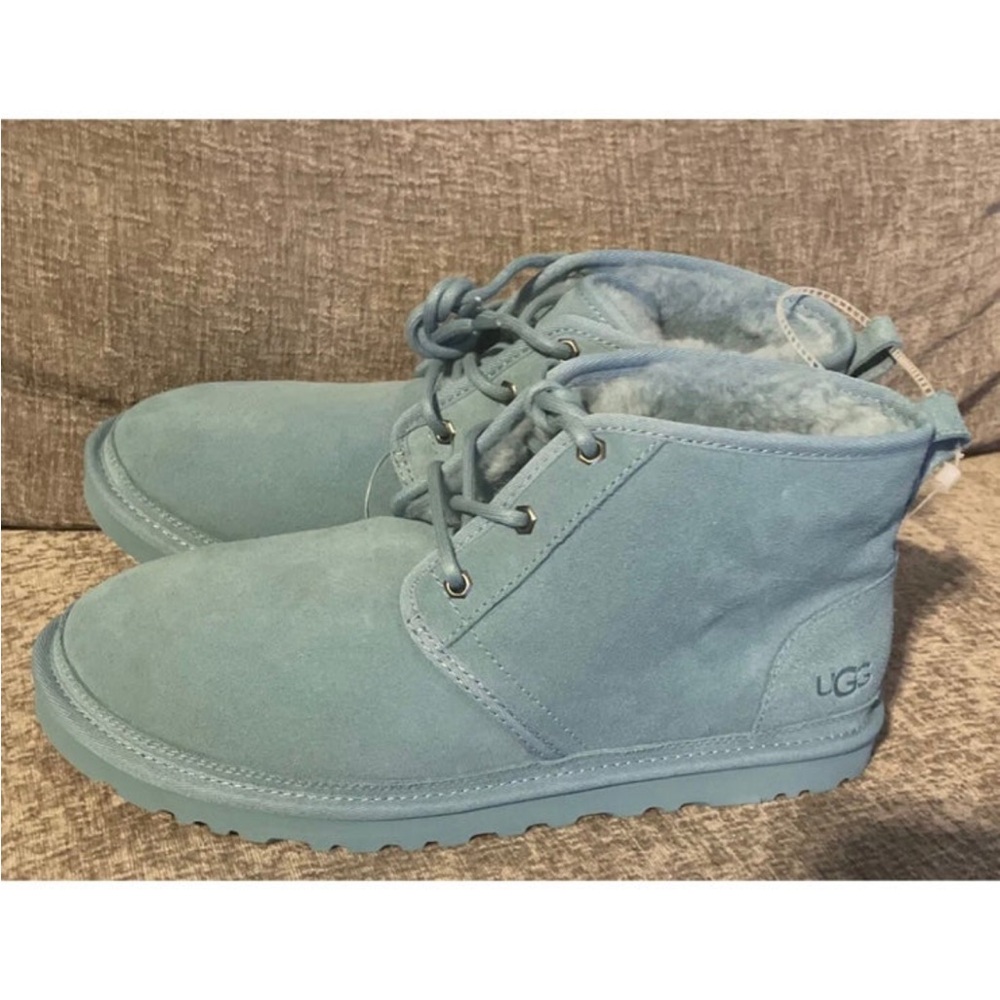 UGG Light Blue Suede Lace-Up Boots Men’s size 11